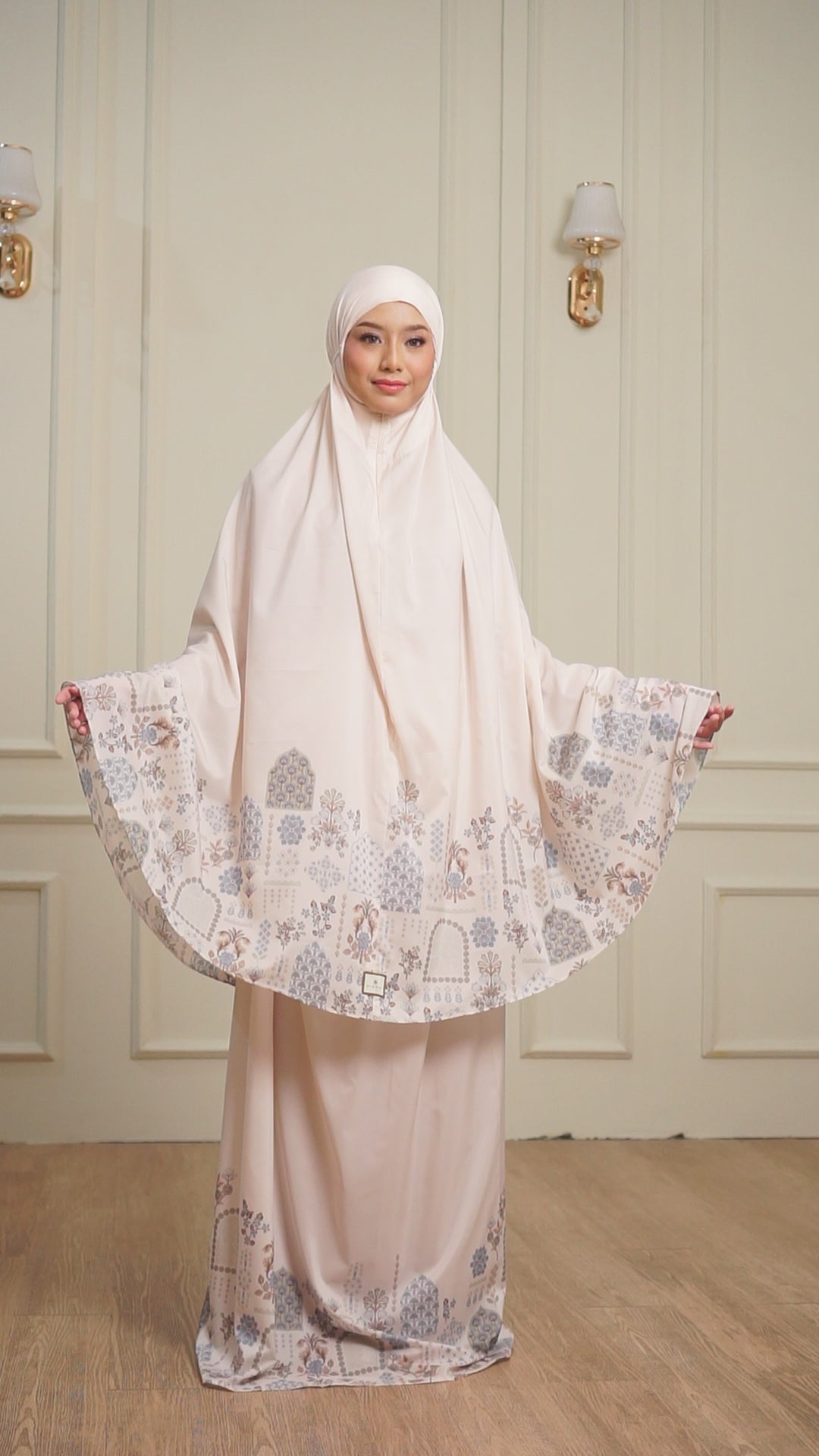 Ensemble 3en1 Amaryllis-Blanc cassé